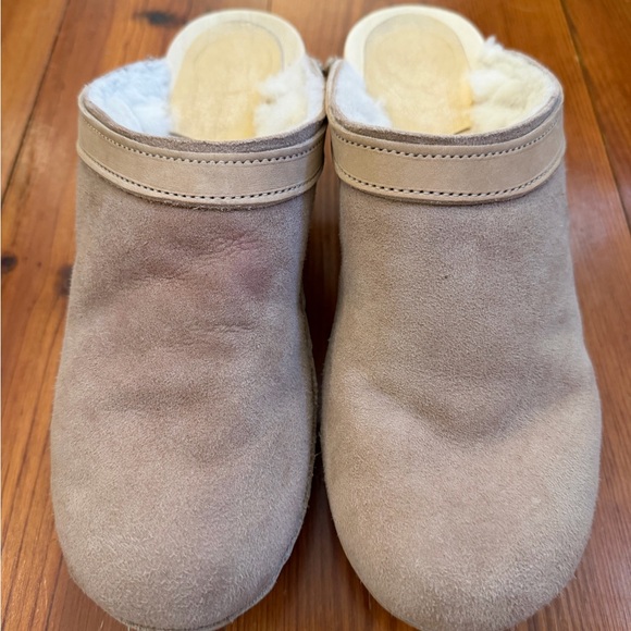 No. 6 Dakota Women's Tan Shearling Heel Clog - Picture 6 of 7